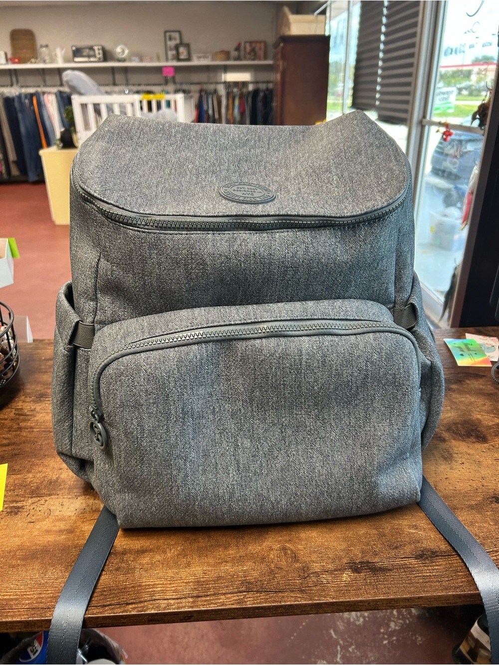 Neutral Gray Baby Backpack Diaper Bag - Sam & Libby